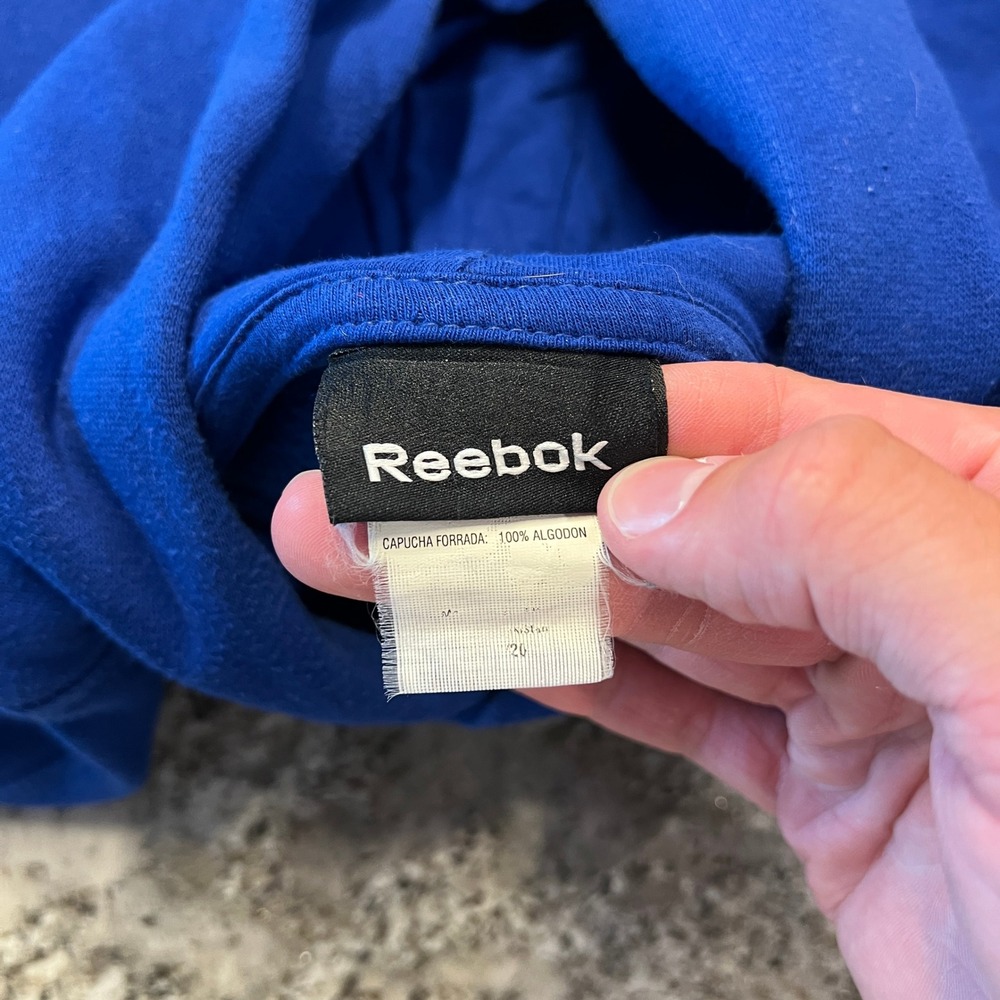 Vintage 2000s Reebok New York Giants NFL Blue Hoodie Size Medium ny Logo - Picture 5 of 7